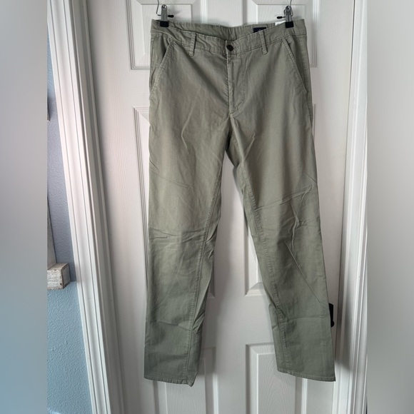 Adriano GoldSchmeid The Marshall Slim Trouser Olive Green Men’s Size 34 Regular - Picture 1 of 10